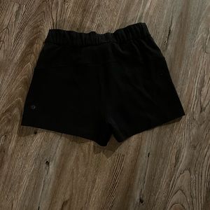 Black Lululemon Chinchable waist high rise shorts